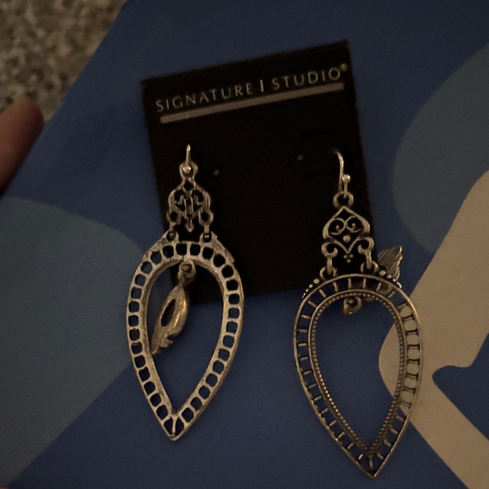 Signature Studio Intricate Silver Earrings